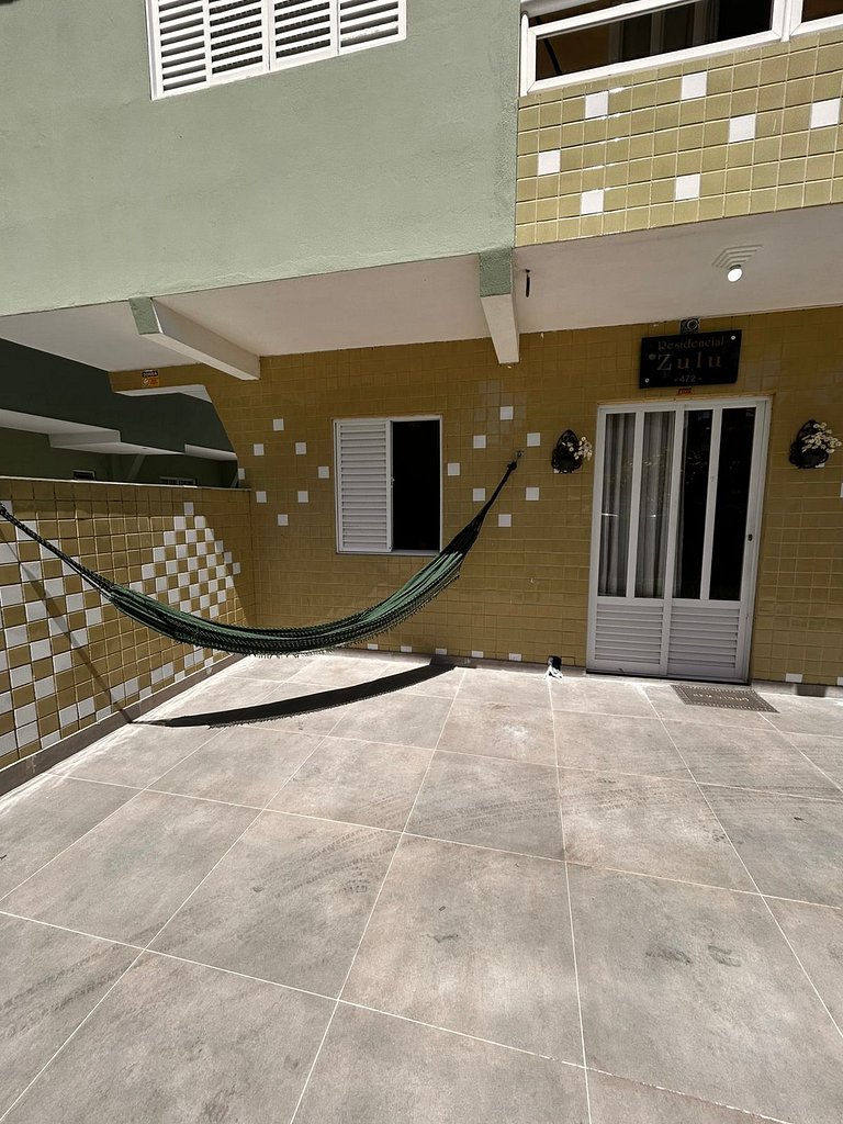 Apto térreo familiar 4 min da praia, wi-fi, 2 dorm